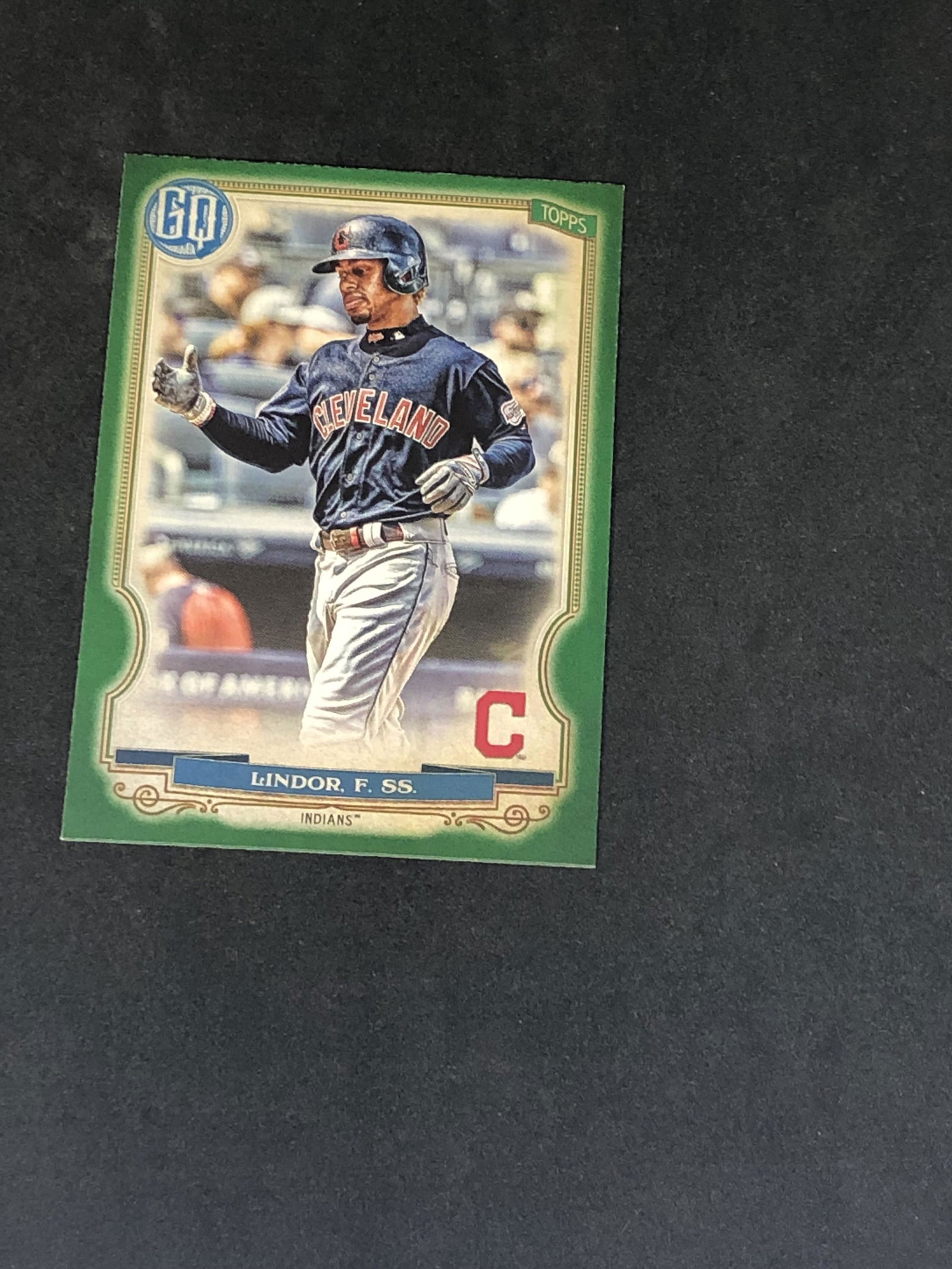 Francisco Lindor Topps Green GQ (1 of 1)