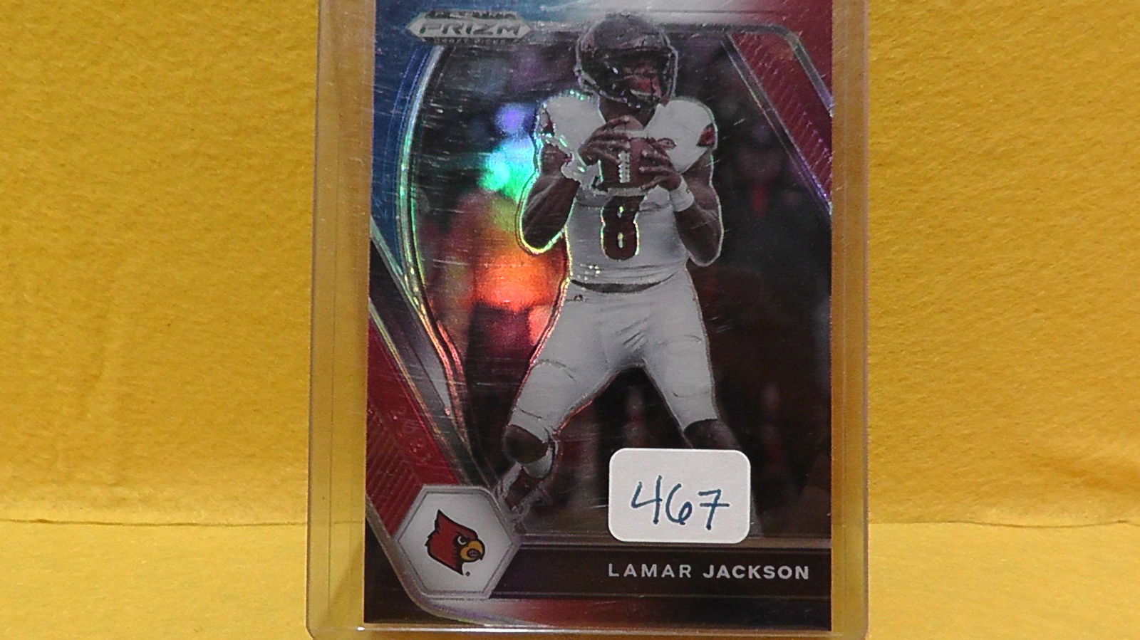 Lamar Jackson Red White & Blue Prizm (1 of 1)