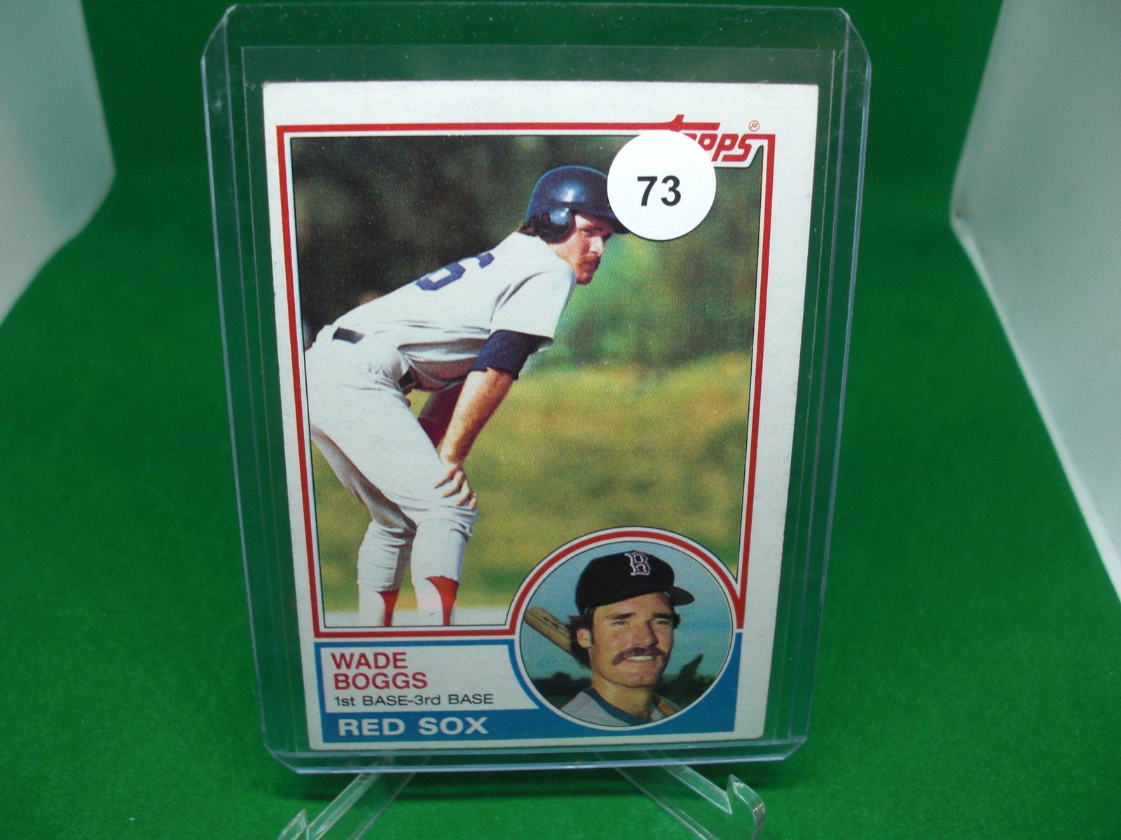 wade boggs rookie card: in top loader