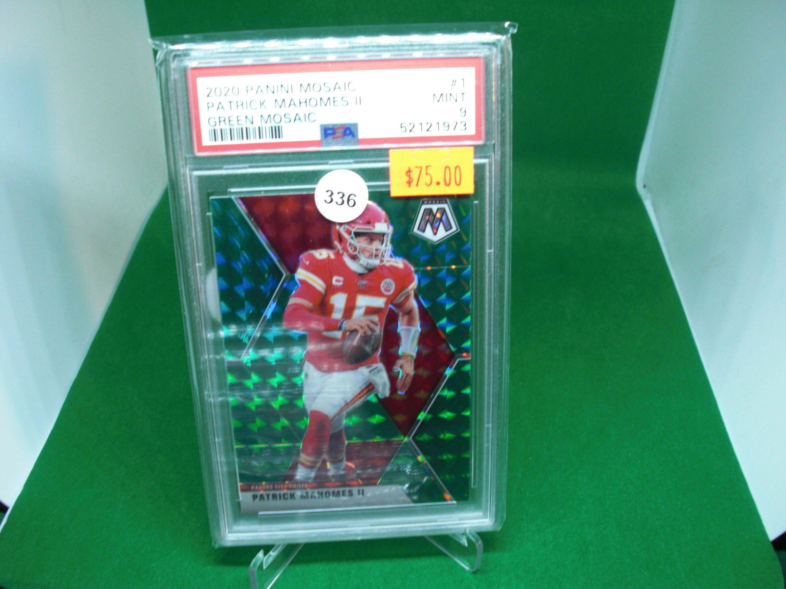 psa 9 mint patrick mahomes II green mosaic (1 of 1)