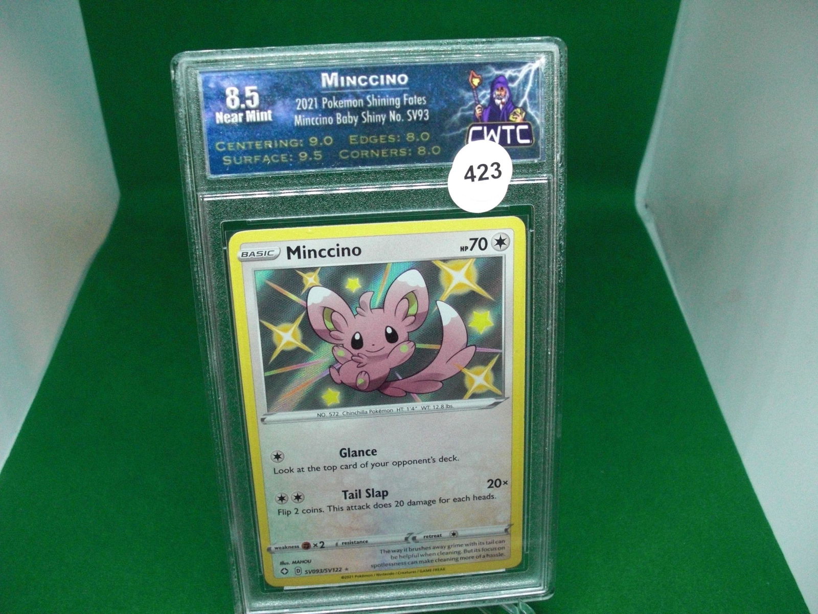 cwtc 8.5 minccino shiny pokemon card (1 of 1)