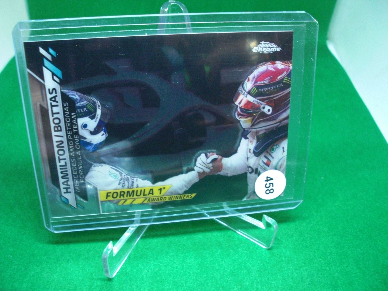 hamilton bottas fomula 1 card: in top loader