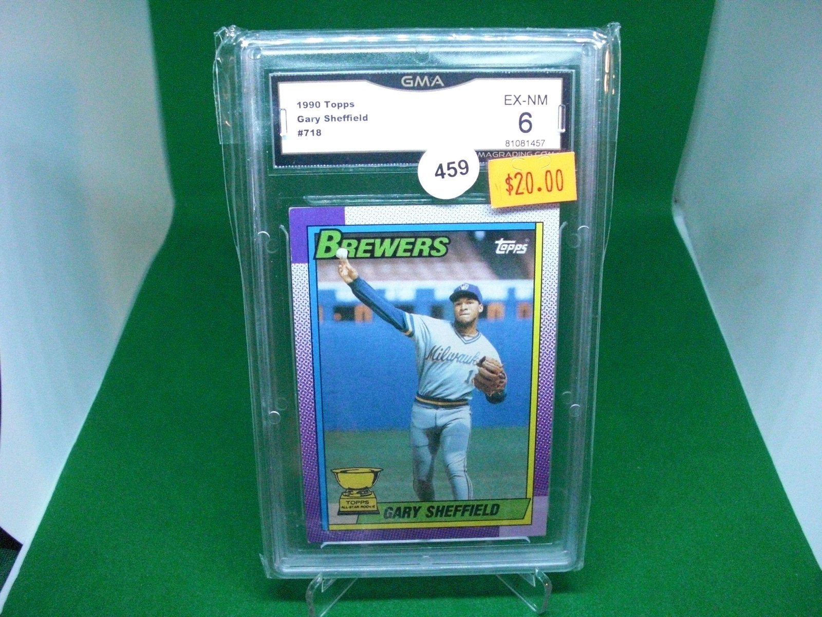 gma 6 gary sheffield rookie cup: in top loader