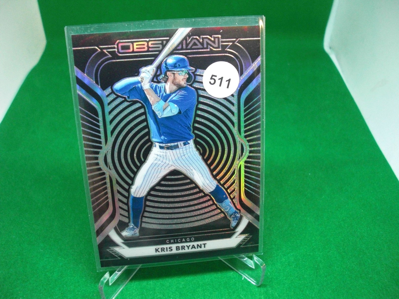 kris bryant obsidian: in top loader