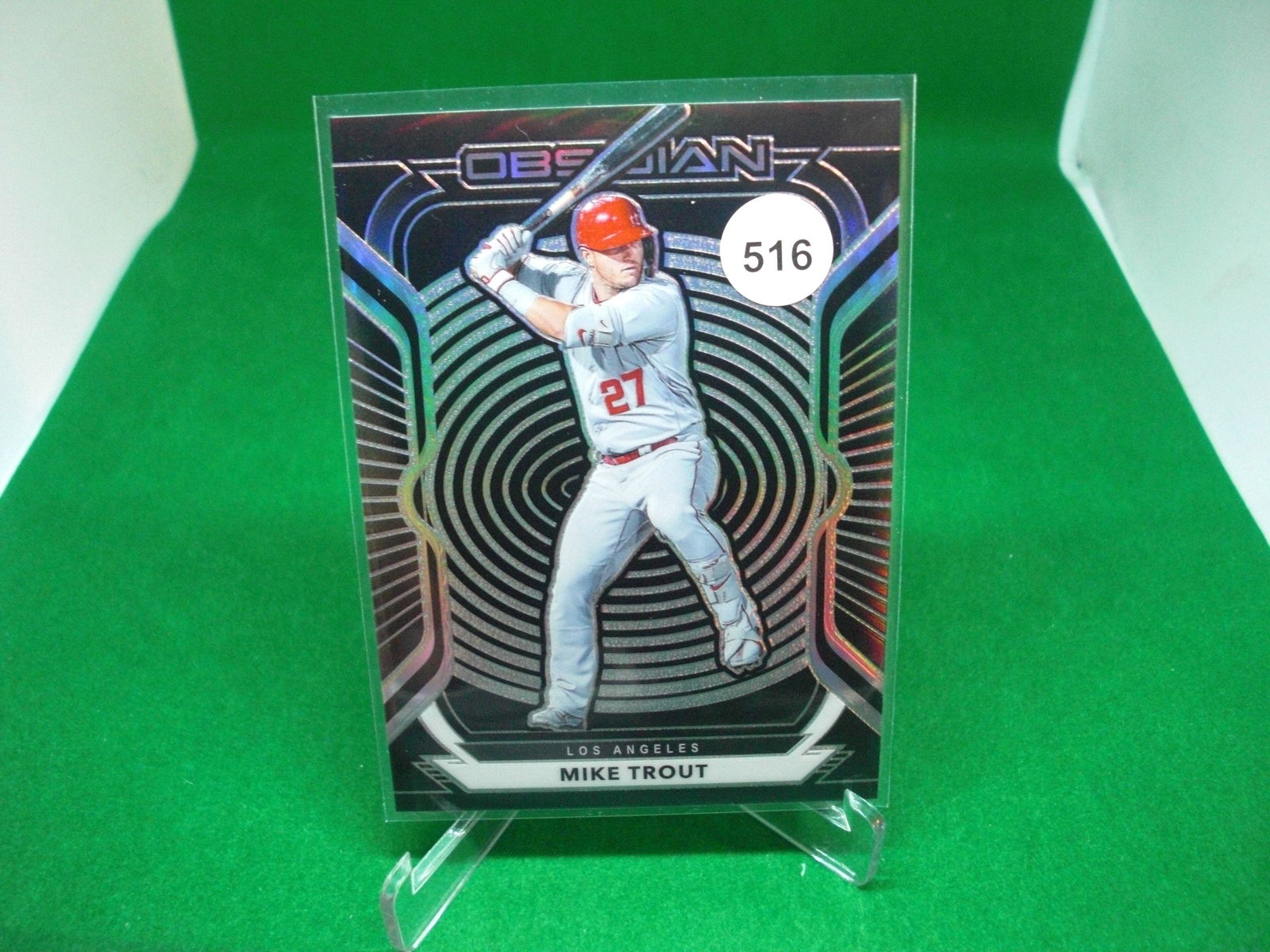 mike trout obsidian: in top loader