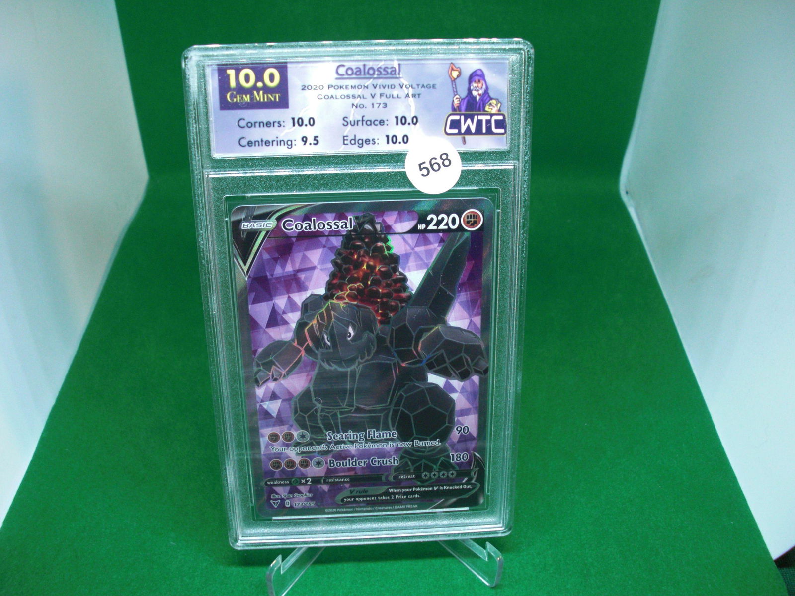cwtc graded gem 10 pokemon coalossal v (1 of 1)