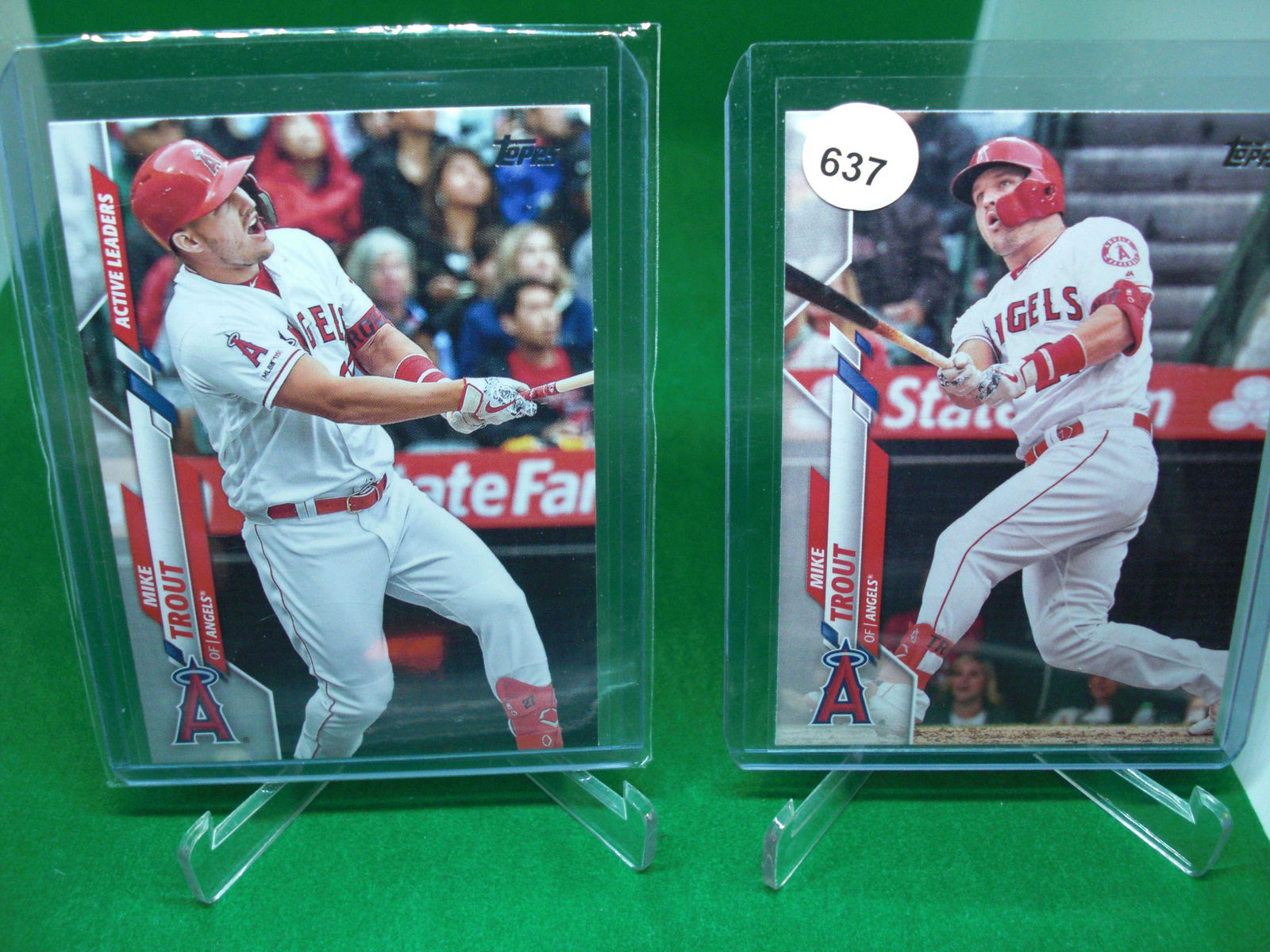 lot of 2 2020 topps mike trout cards (1 of 1)