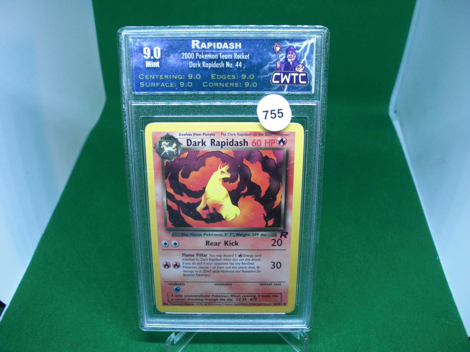 cwtc 9.0 rapidash pokemon card (1 of 1)