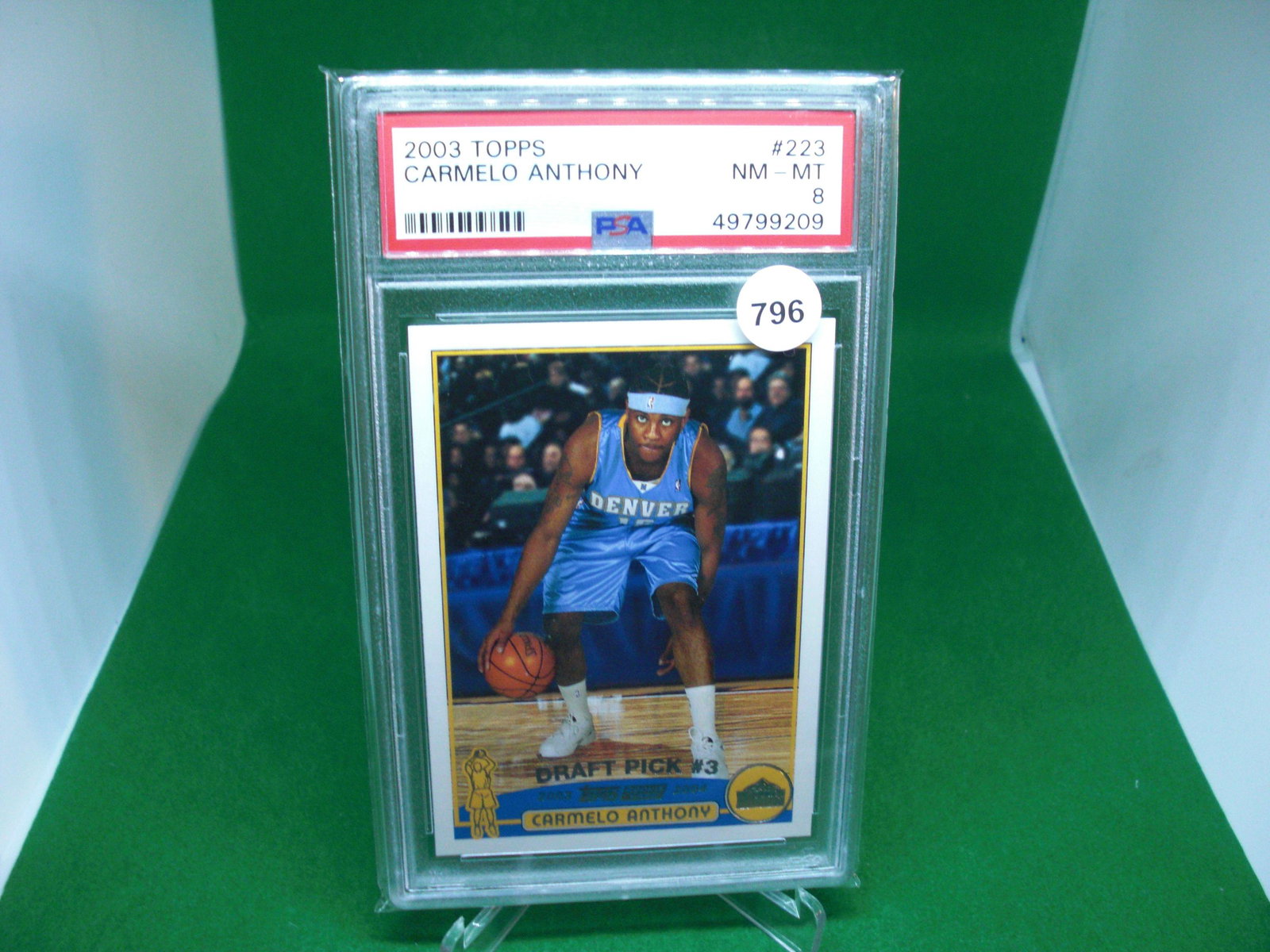 psa graded 8 carmelo anthony rookie: psa graded 8 carmelo anthony rookie