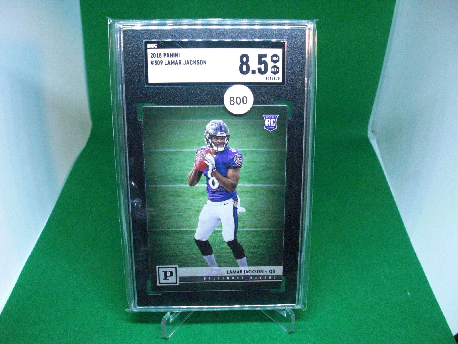 sgc 8.5 lamar jackson rookie card (1 of 1)