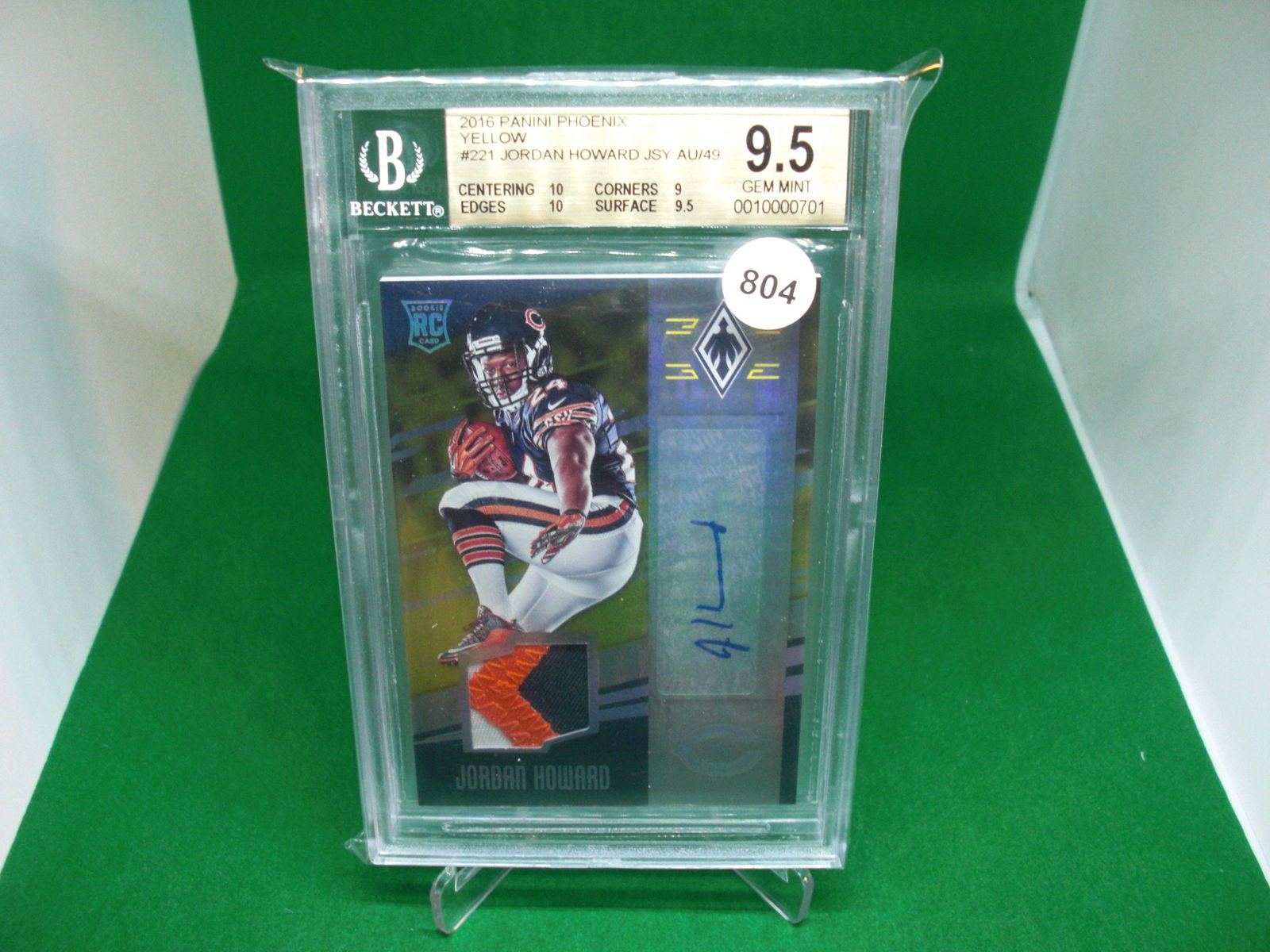 beckett 9.5 rookie patch auto 12/49 (1 of 1)