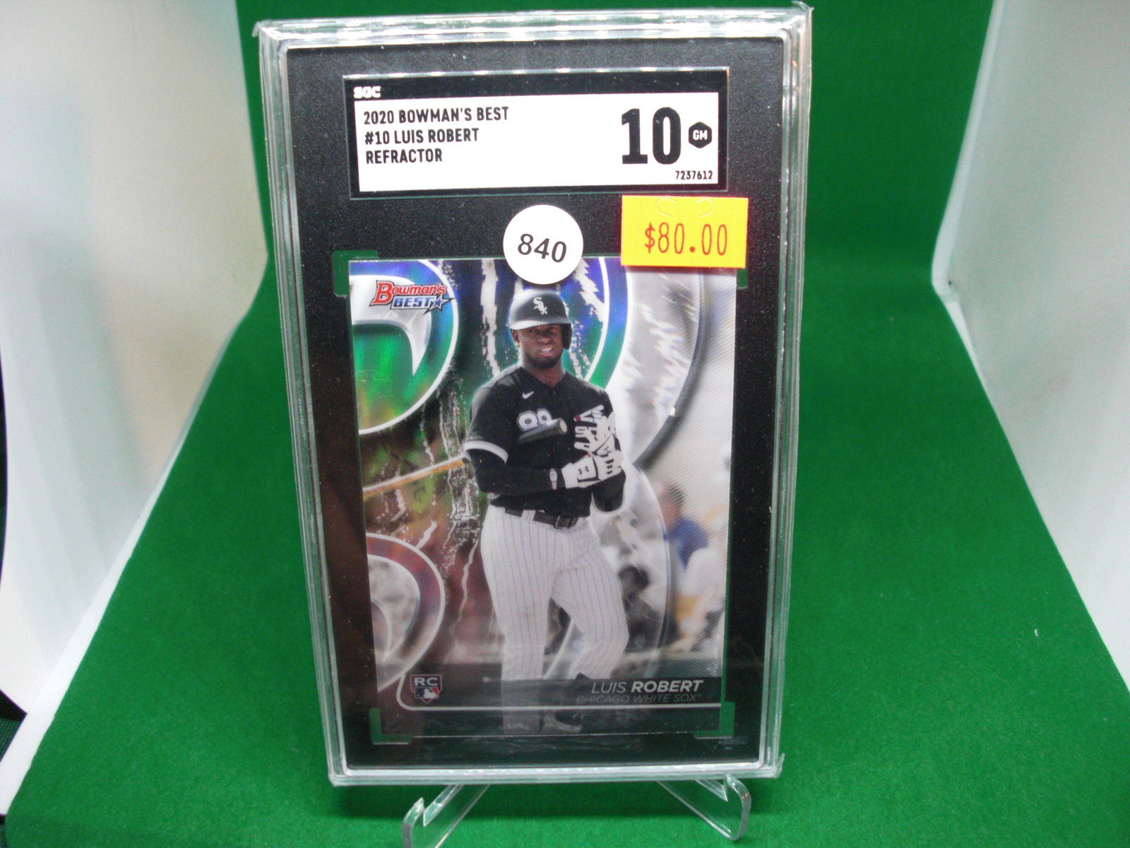 sgc graded gem 10 luis robert rookie refractor (1 of 1)