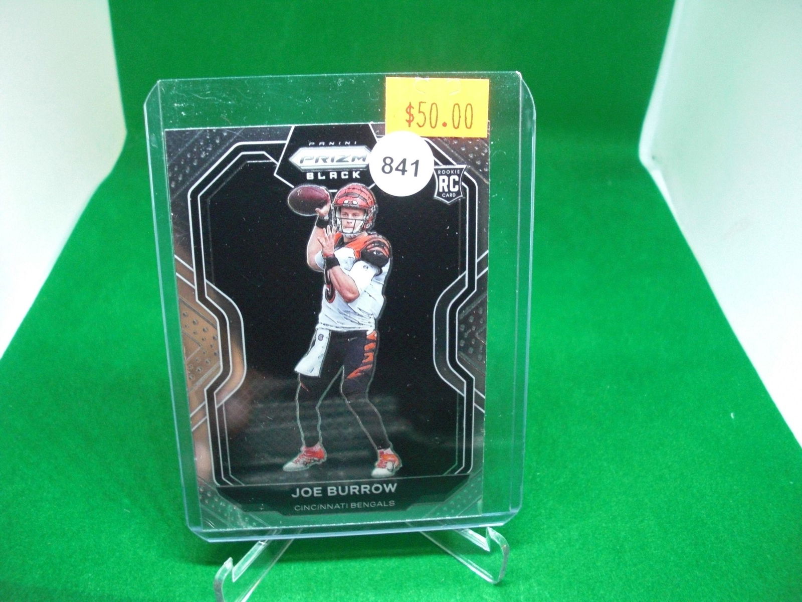 joe burrow prizm black rookie card (1 of 1)