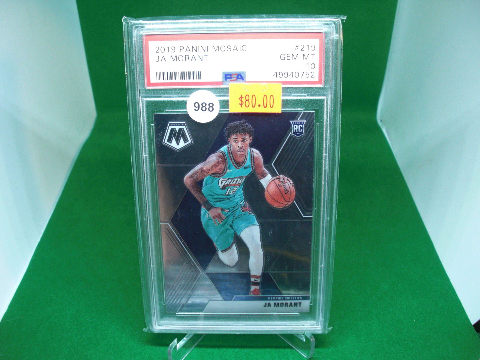 psa graded gem 10 ja morant mosaic rookie (1 of 1)