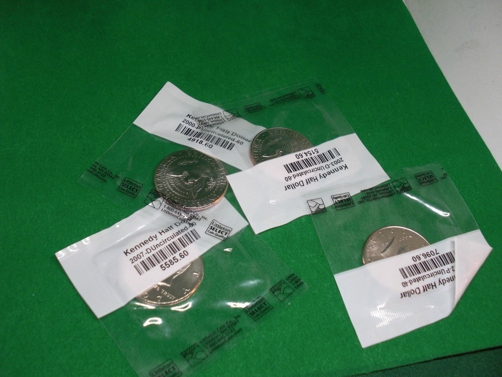 lot of 4 kennedy unc half dollars (1 of 1)