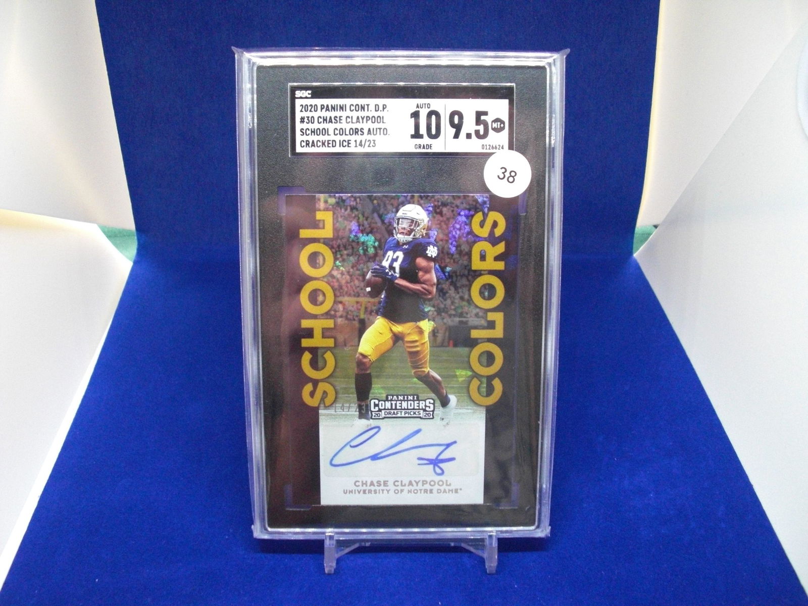 sgc 10/9.5 chase claypool numbered auto 14/23 (1 of 1)