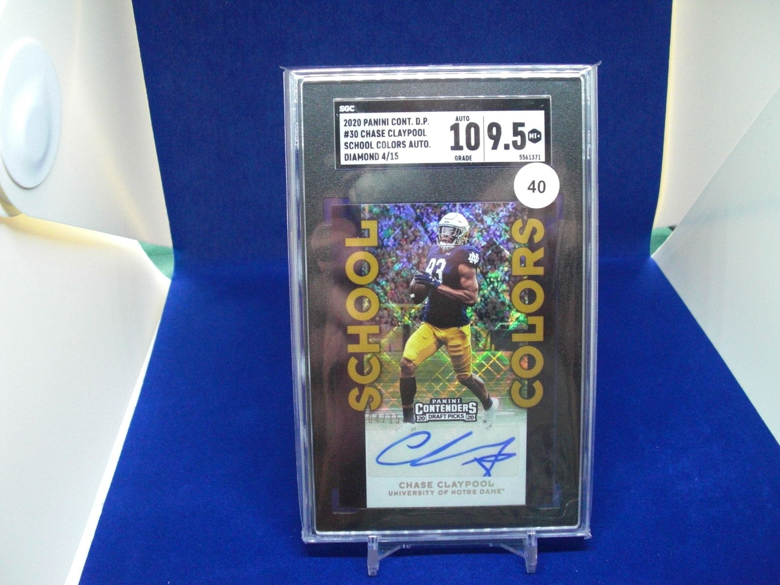 sgc 10/9.5 chase claypool numbered auto 04/15 (1 of 1)