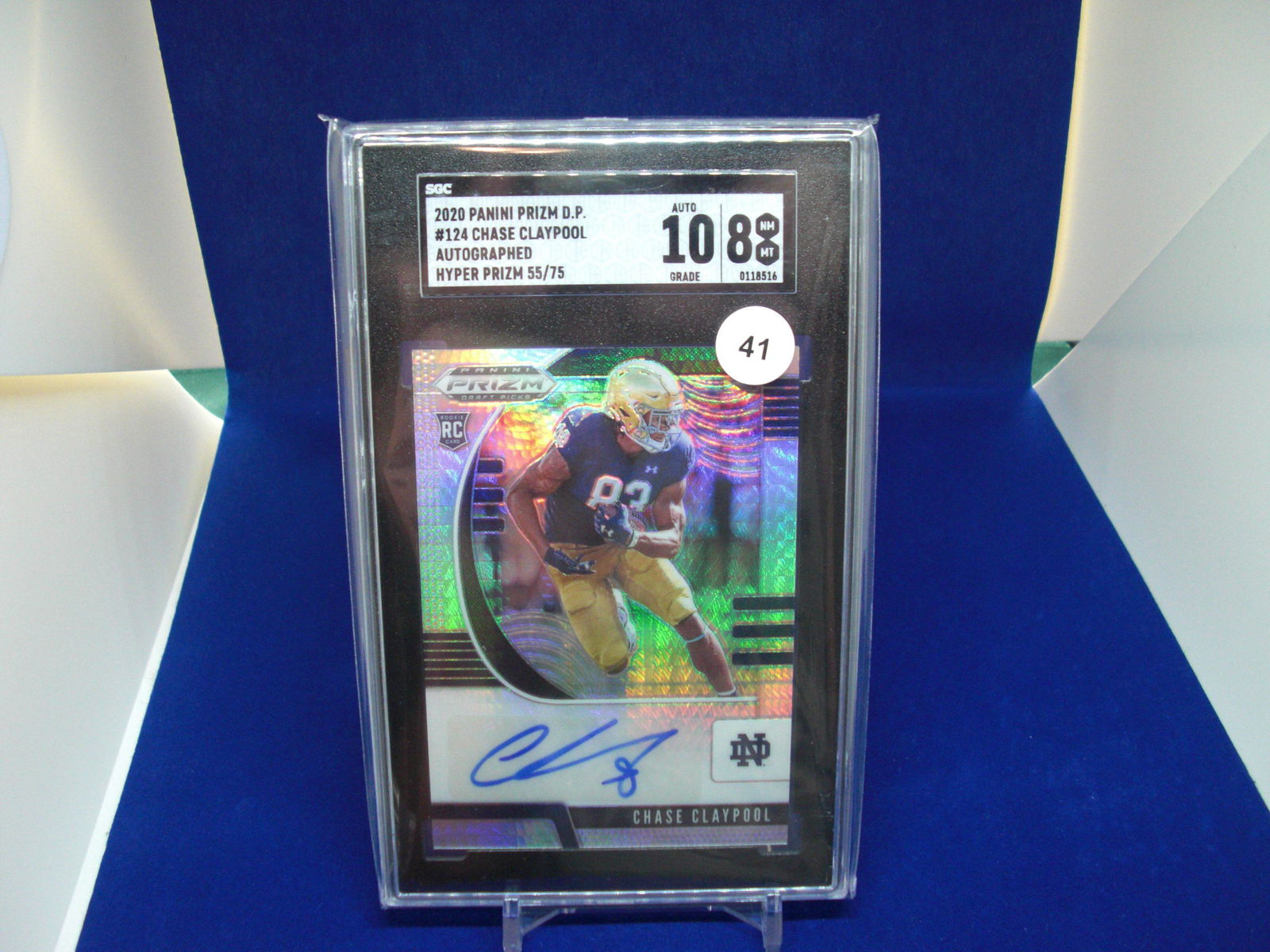 sgc 10/8 chase claypool hyper prizm rookie auto (1 of 1)