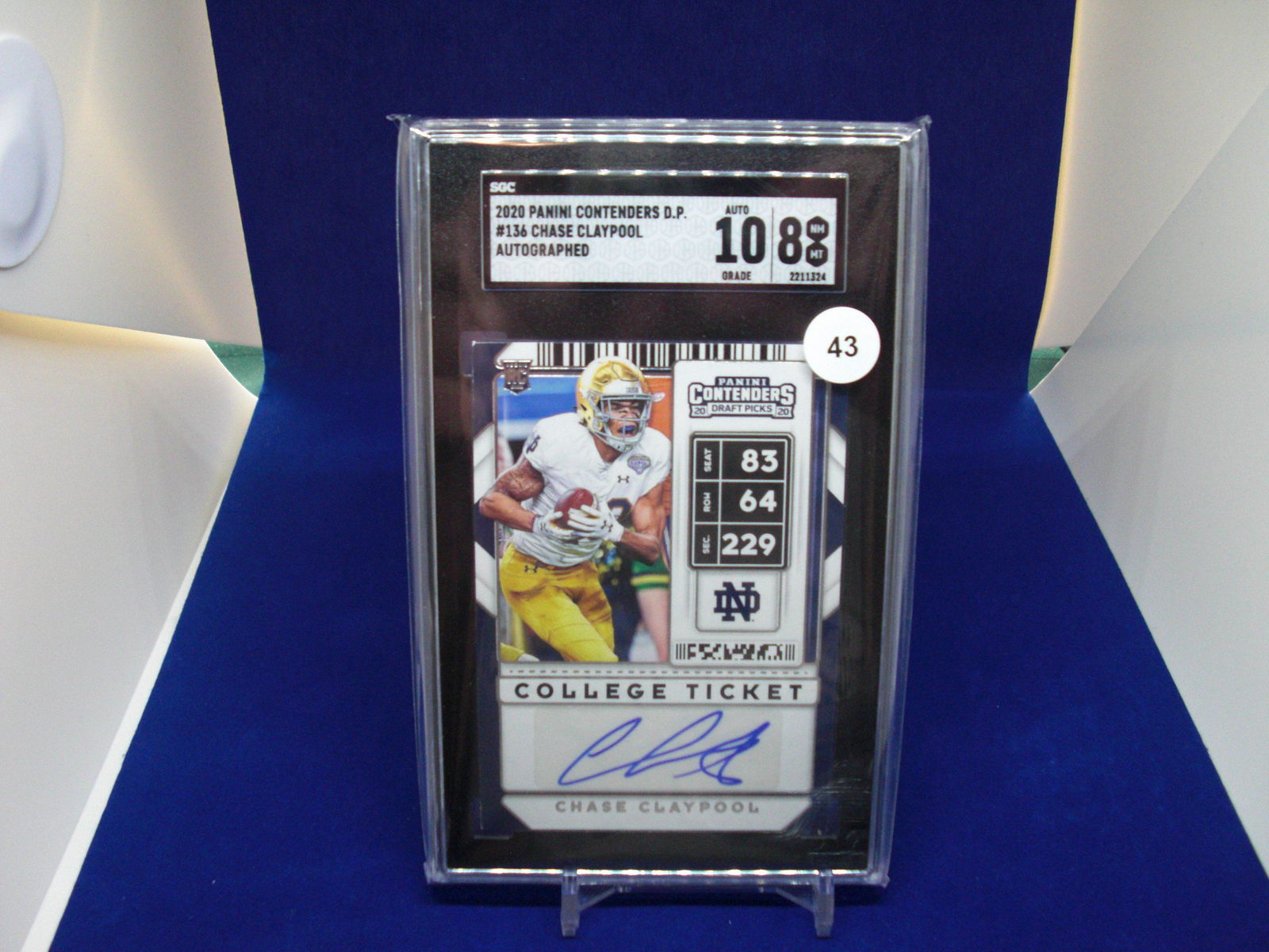 sgc 10/8 chase claypool rookie auto (1 of 1)