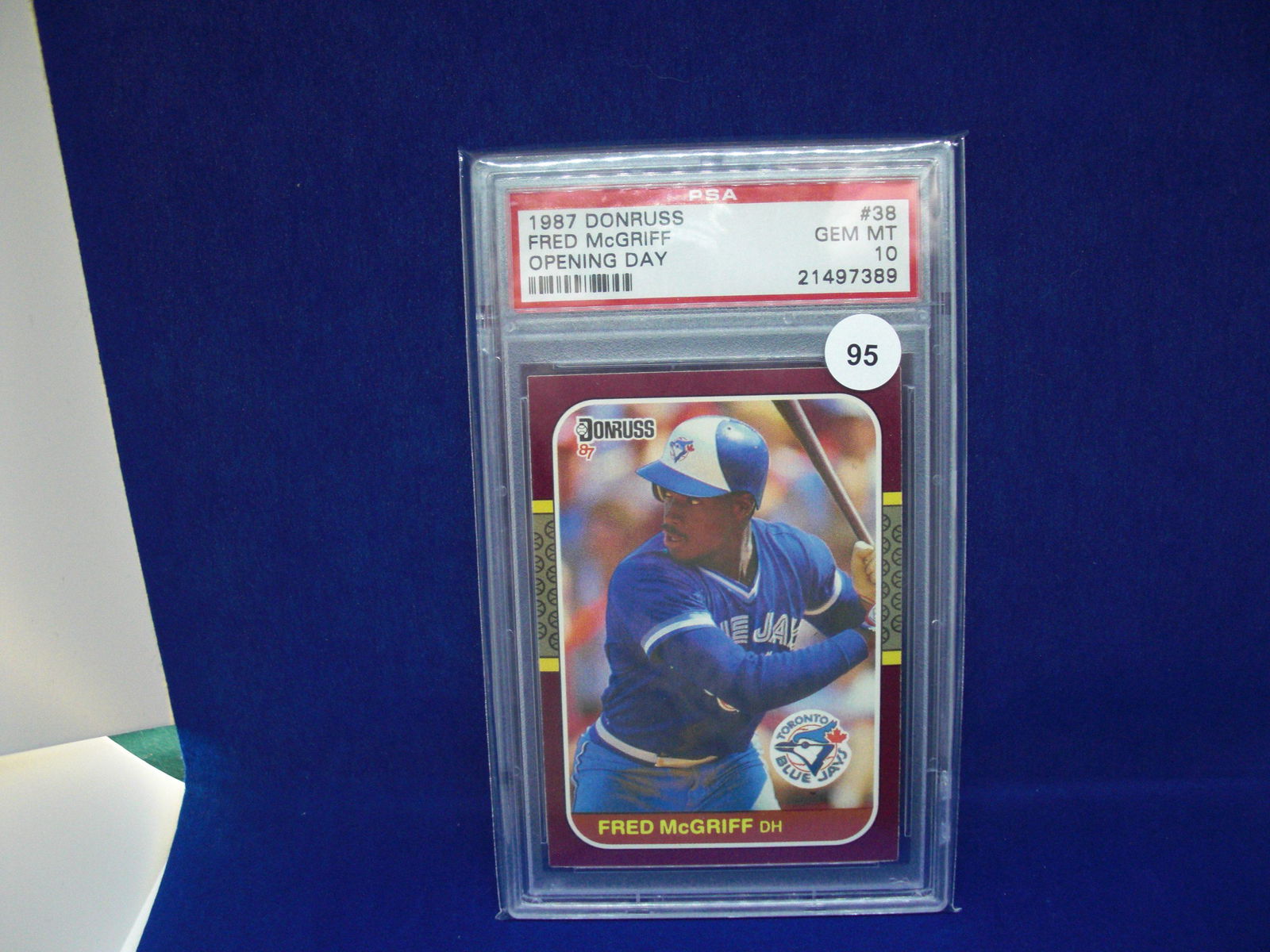 psa gem 10 fred mcgriff 1987 opening day (1 of 1)