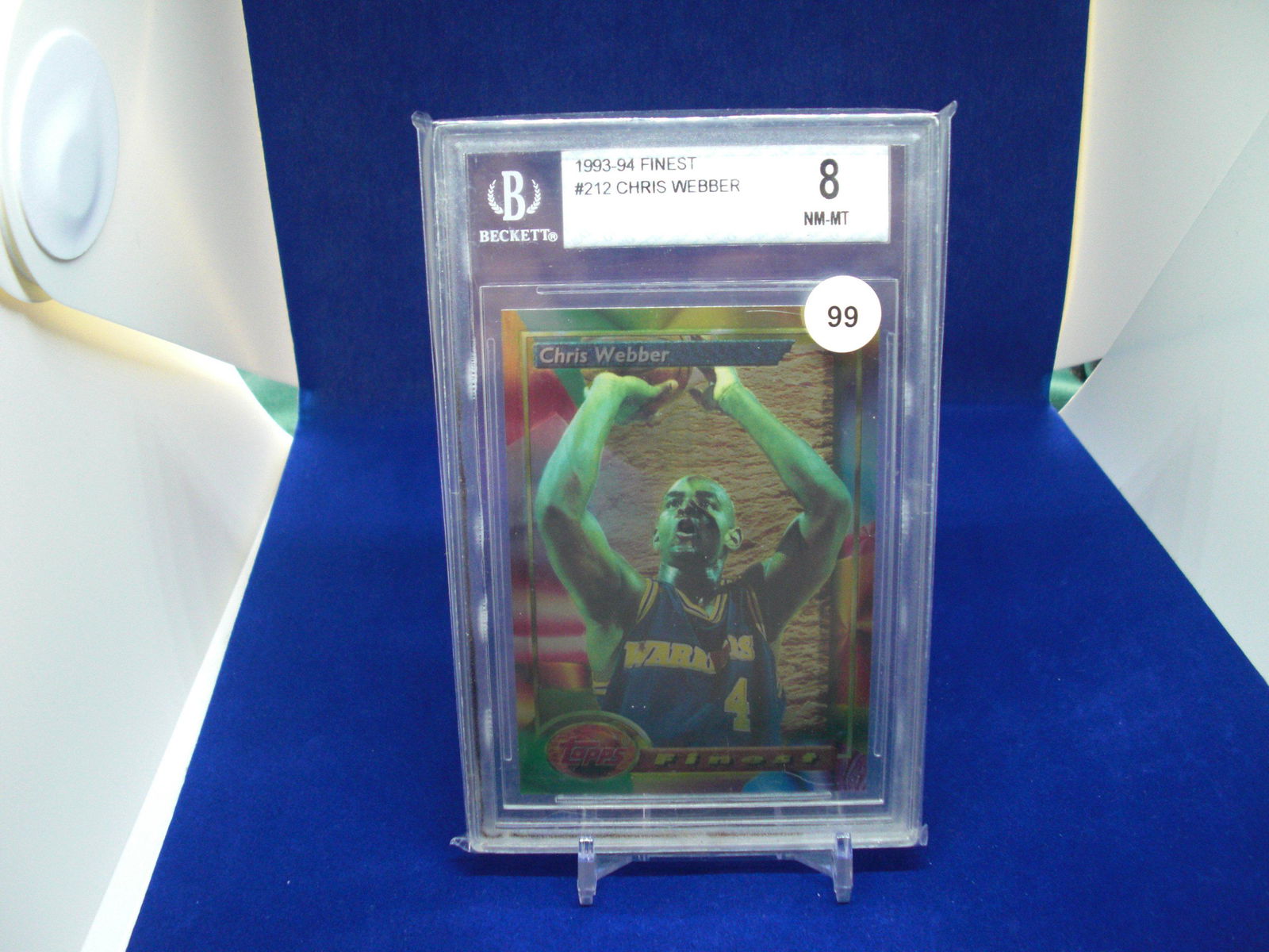 bgs graded 8 chris webber topps finest (1 of 1)