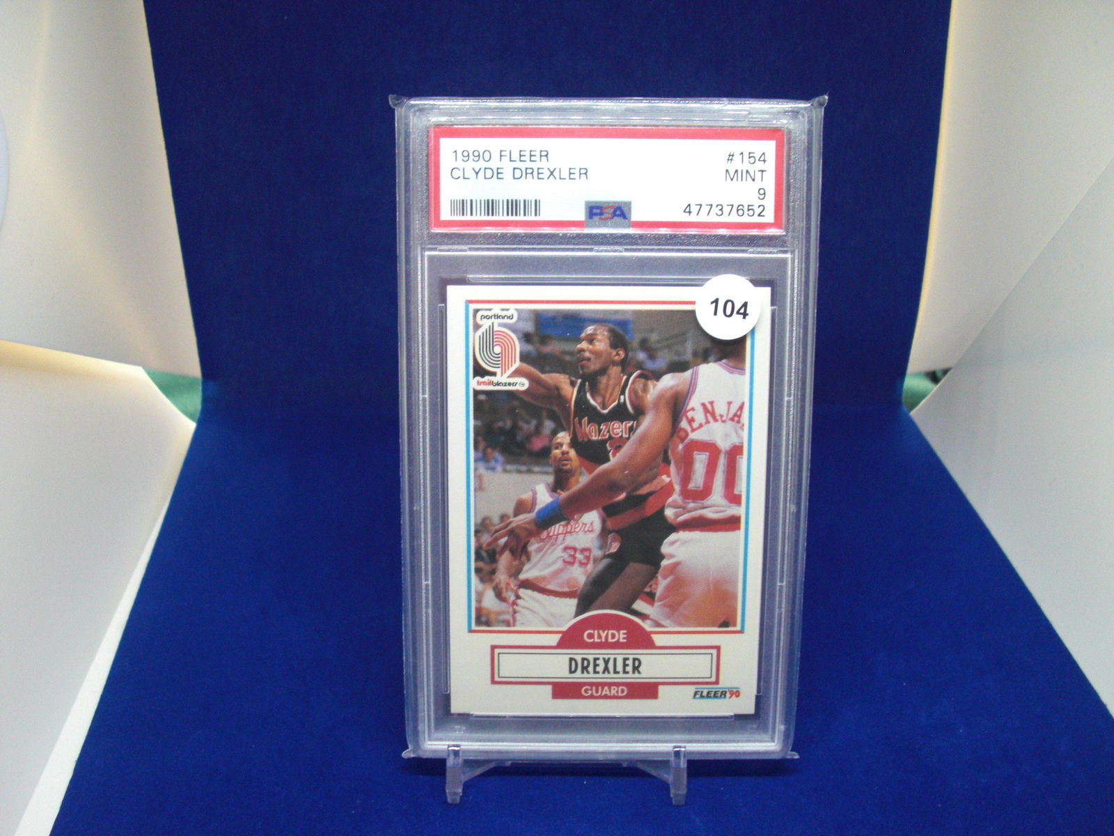 psa 9 mint clyde drexler 1990 fleer (1 of 1)