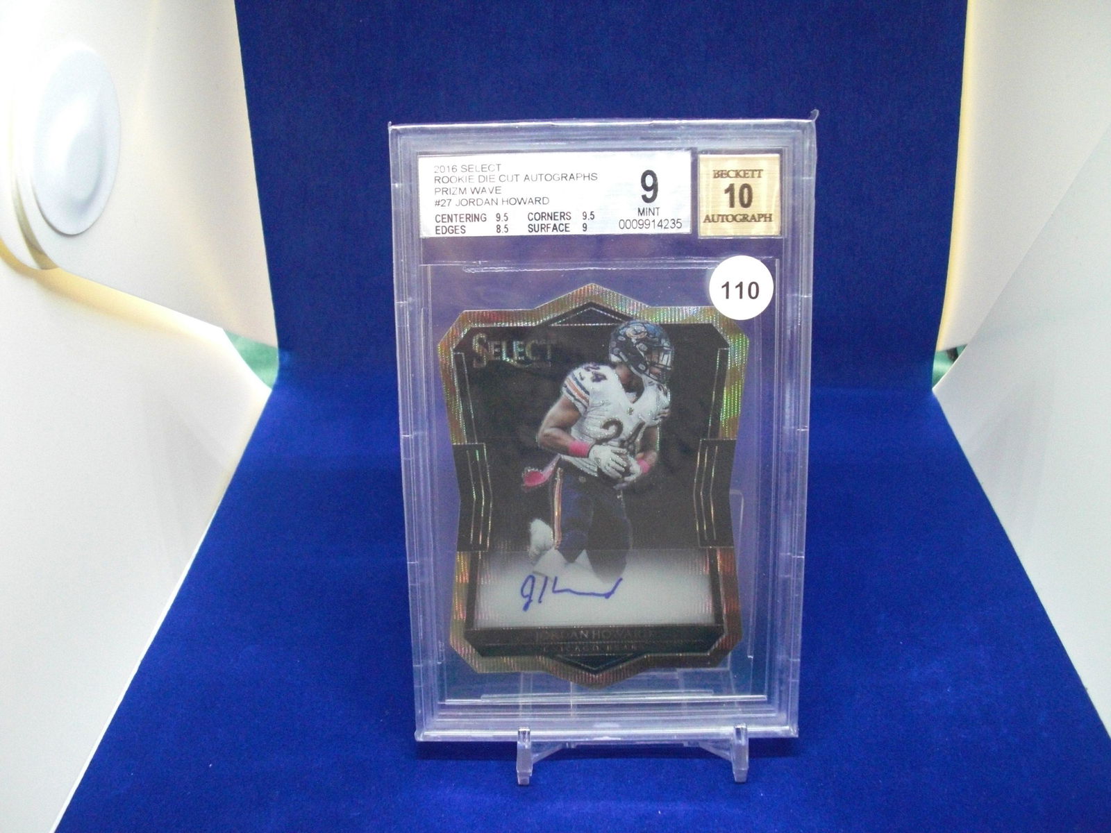 bgs 9 jordan howard select gold wave auto 04/10 (1 of 1)