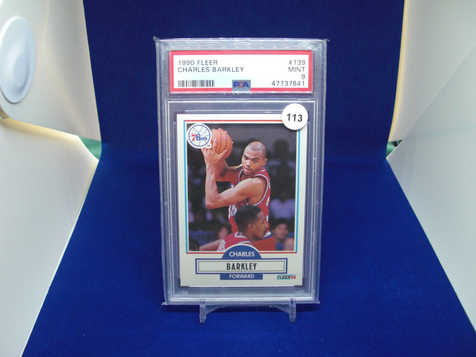 psa 9 mint charles barkley 1990 fleer (1 of 1)
