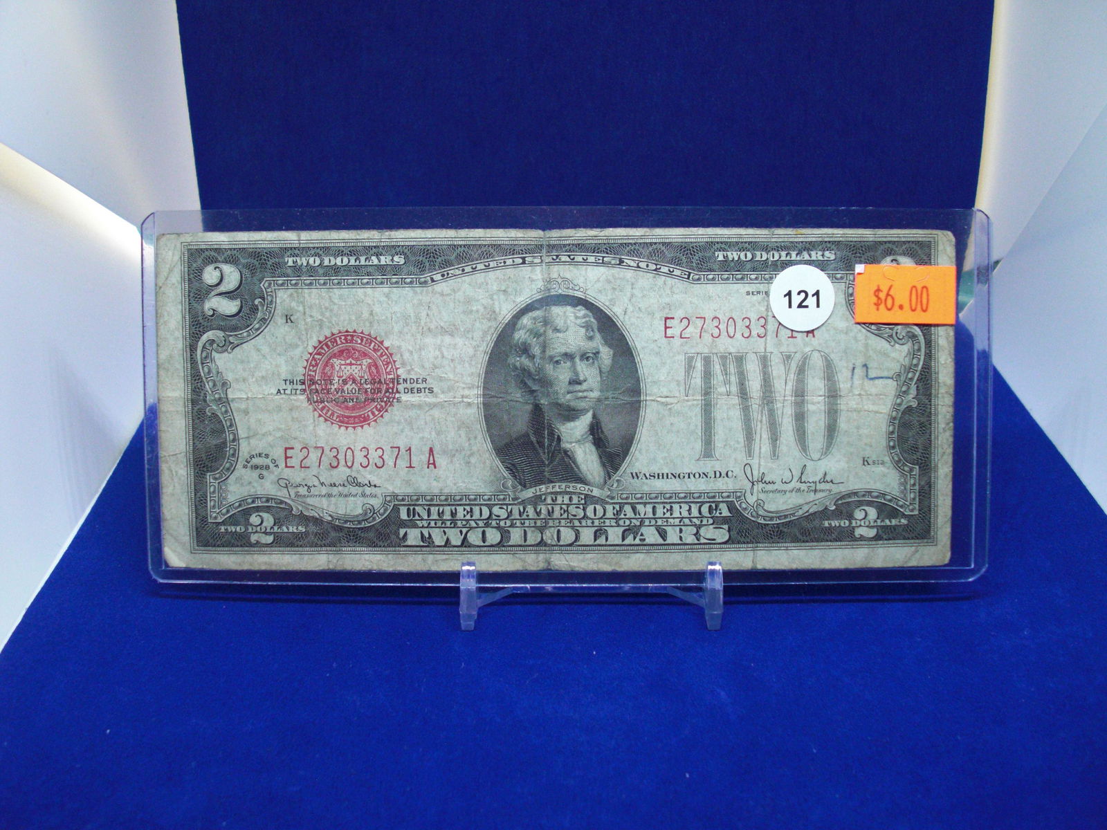 1928G seies $2 dollar red seal bill (1 of 1)