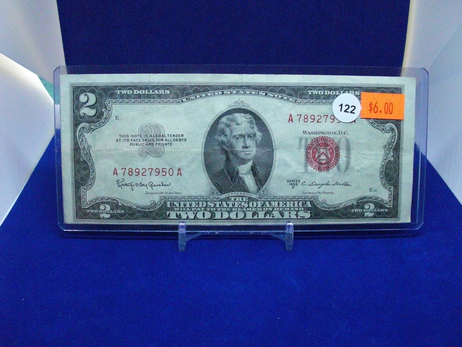 1953C series $2 dollar red seal bill (1 of 1)