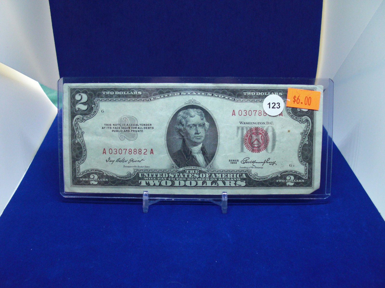 1953 series $2 dollar red seal bill (1 of 1)