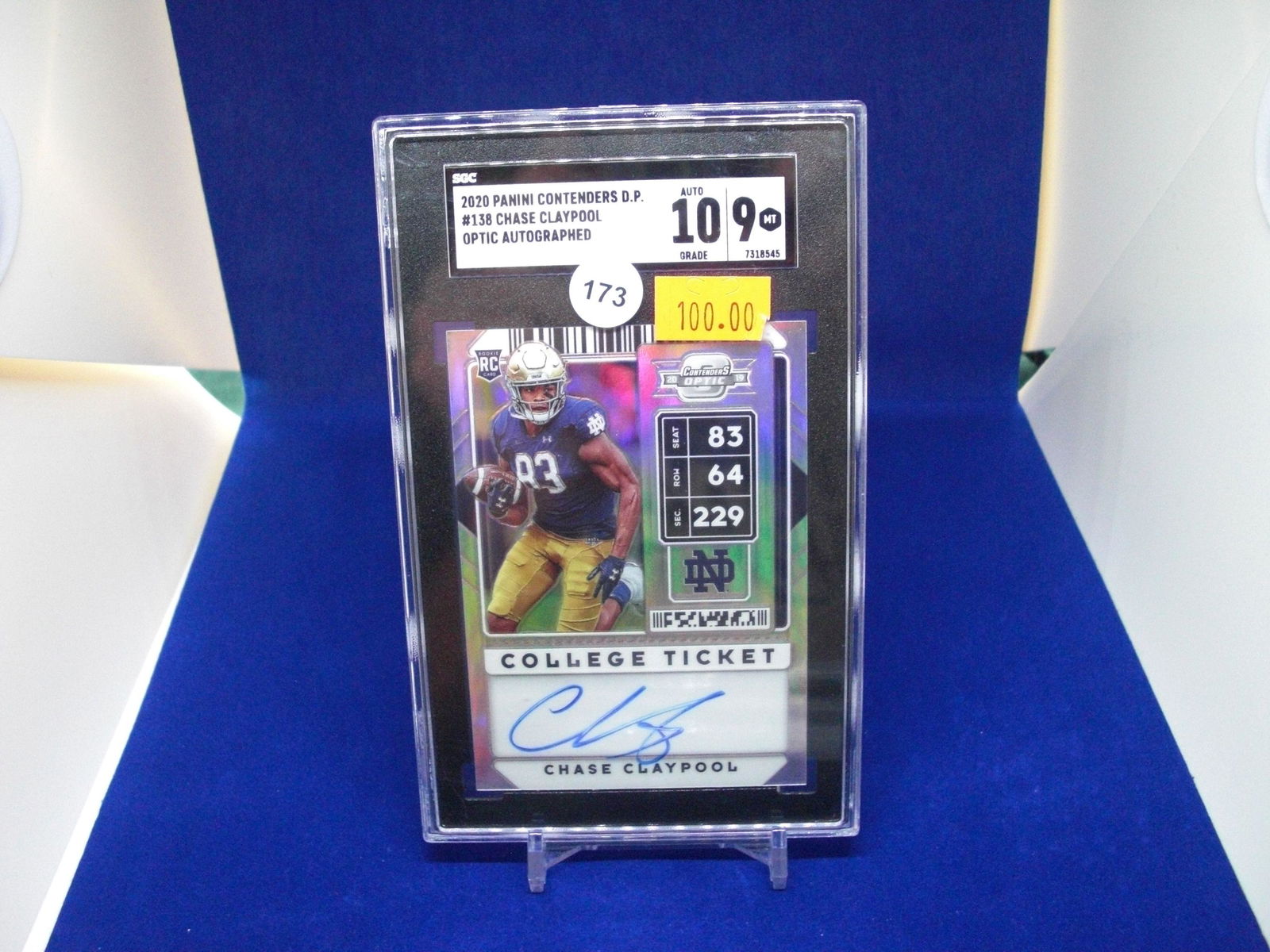 SGC 10 /9 Chase claypool optic auto (1 of 1)