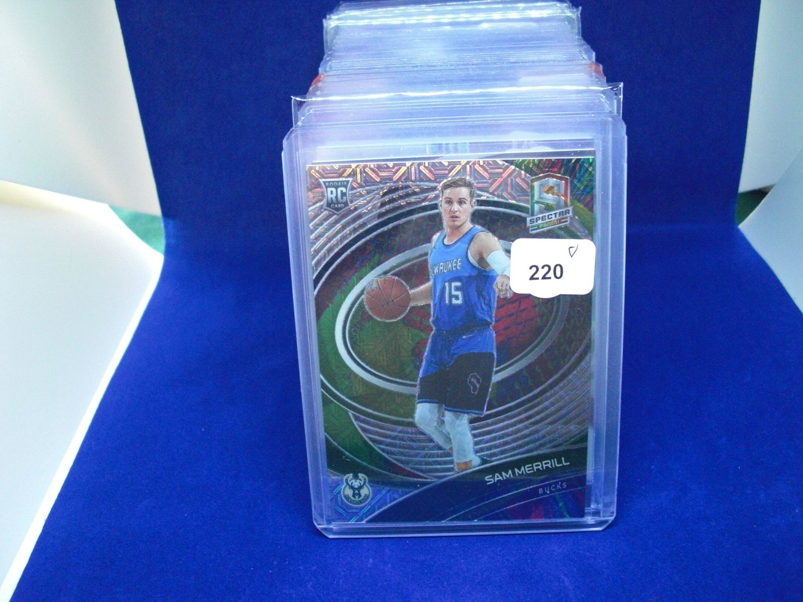 Sam Merrill Spectra rookie 04/25: in top loader