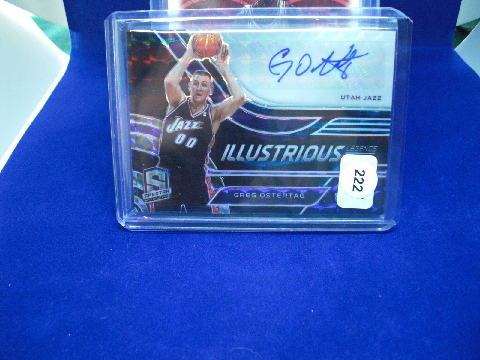 Greg ostertag illustrious auto 10/49: in top loader