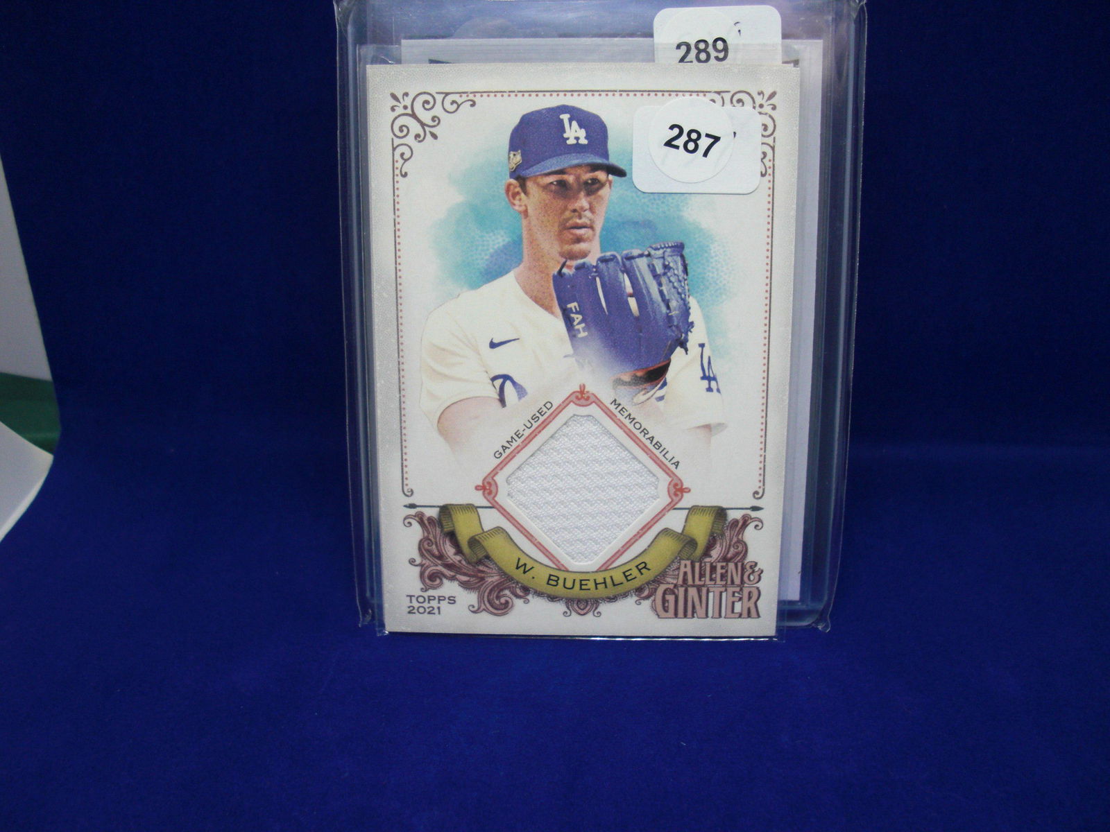 Walker buehler game used memorabilia card (1 of 1)