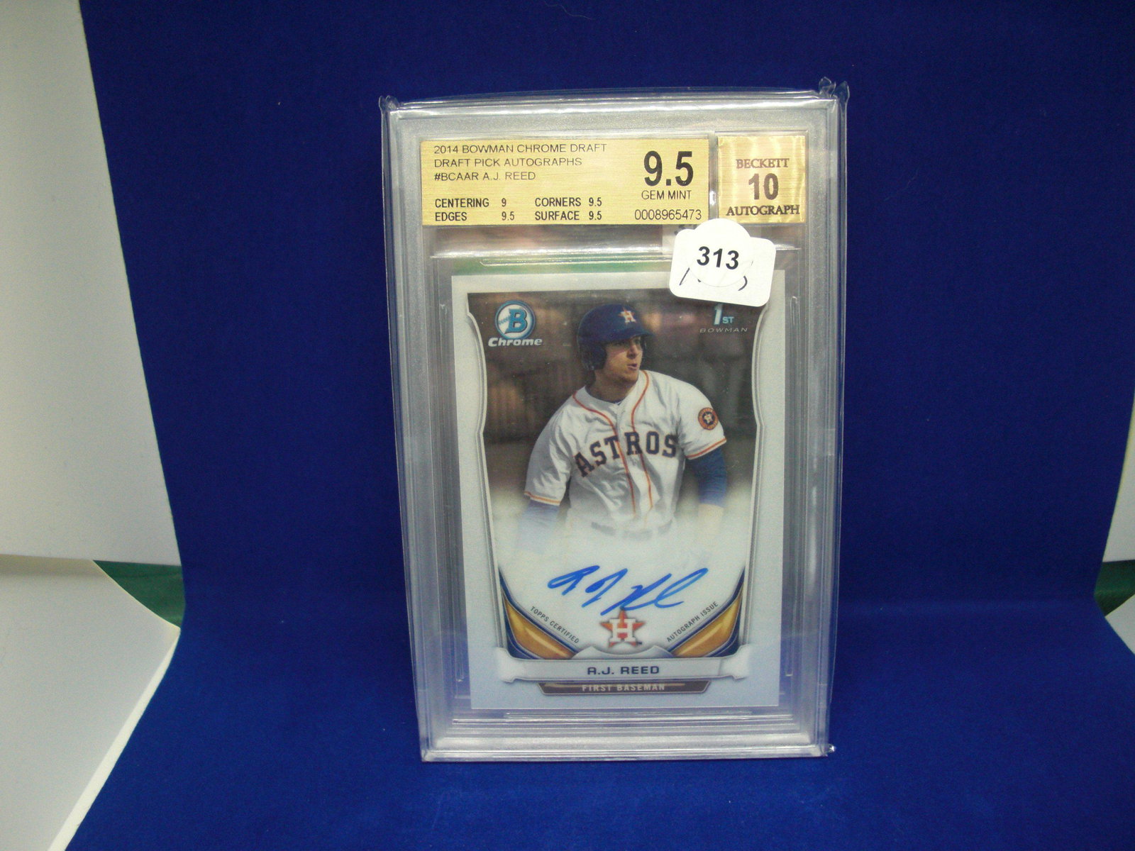bgs 9.5/10 aj reed 1st bowman auto (1 of 1)