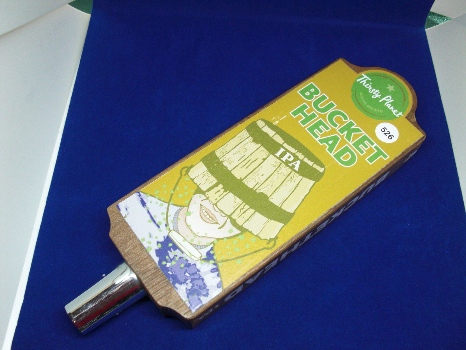 thirsty planet bucket head ipa beer handle: thirsty planet bucket head ipa beer handle