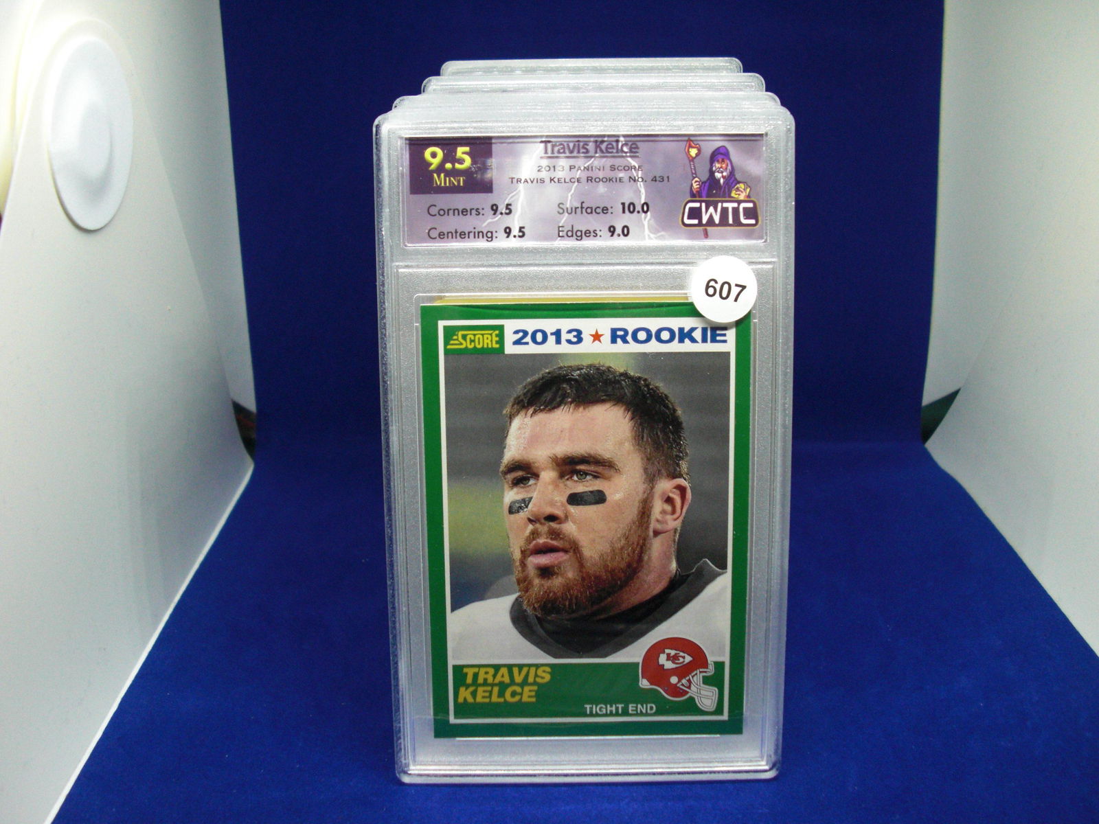 cwtc 9.5 travis kelce rookie card (1 of 1)