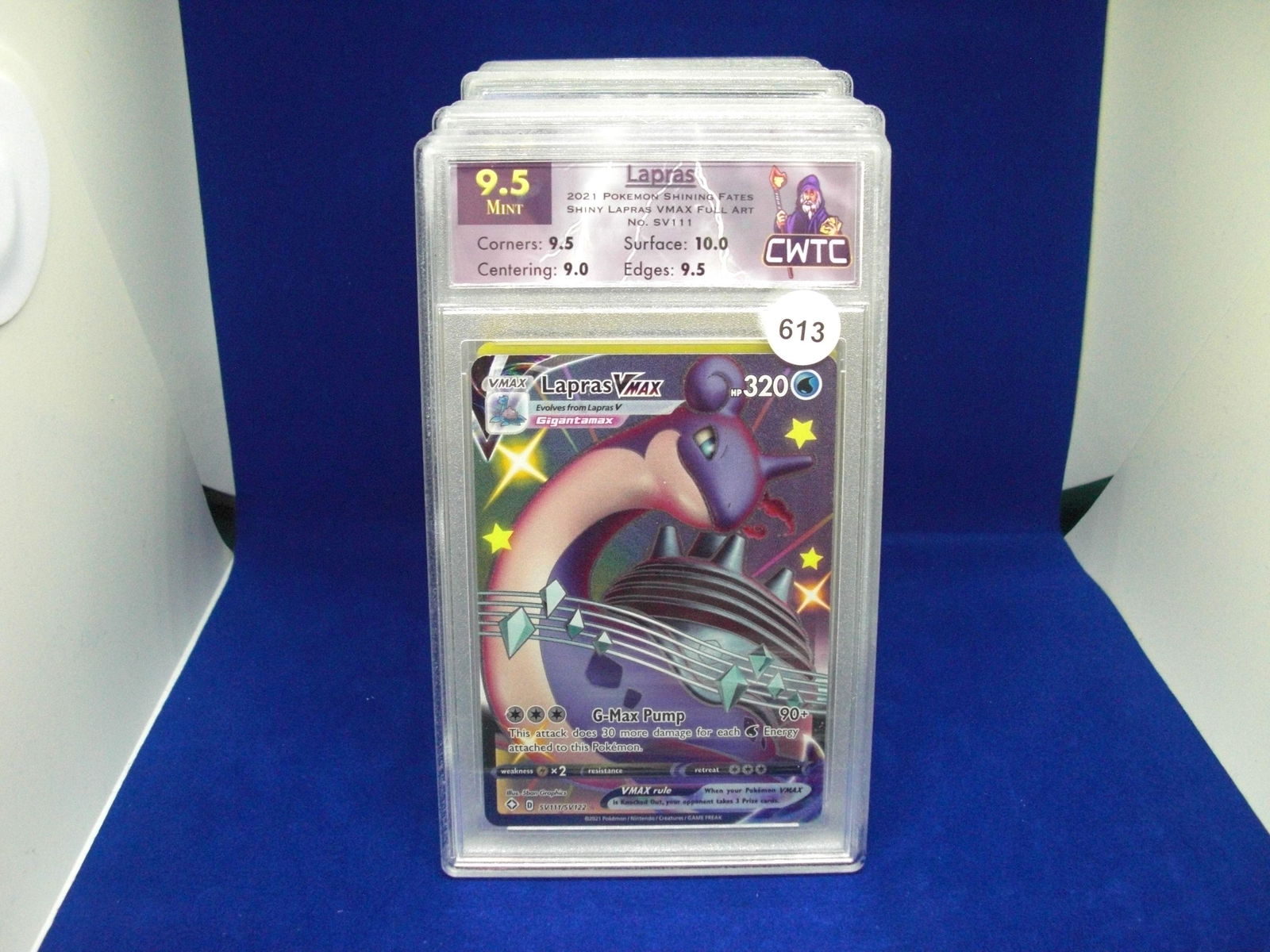 cwtc 9.5 lapras vmax full art card (1 of 1)