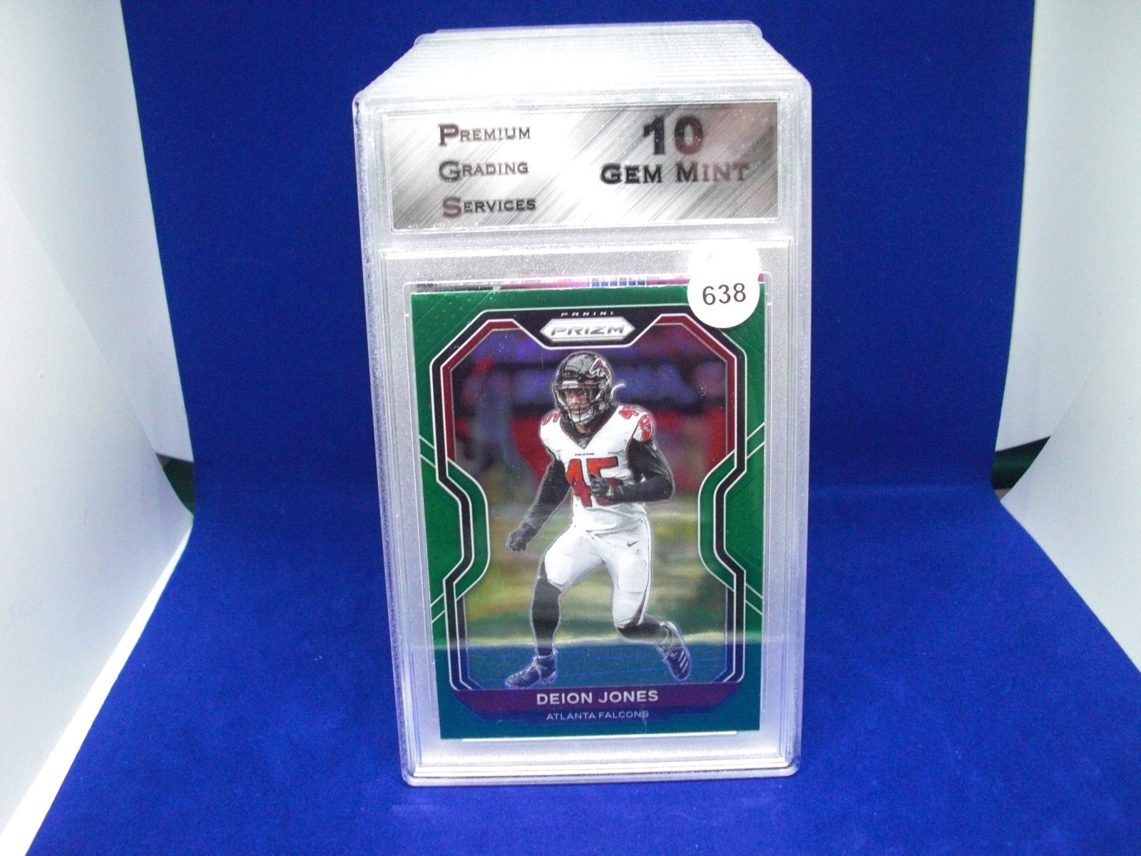 PGS graded gem 10 deion jones green prizm (1 of 1)