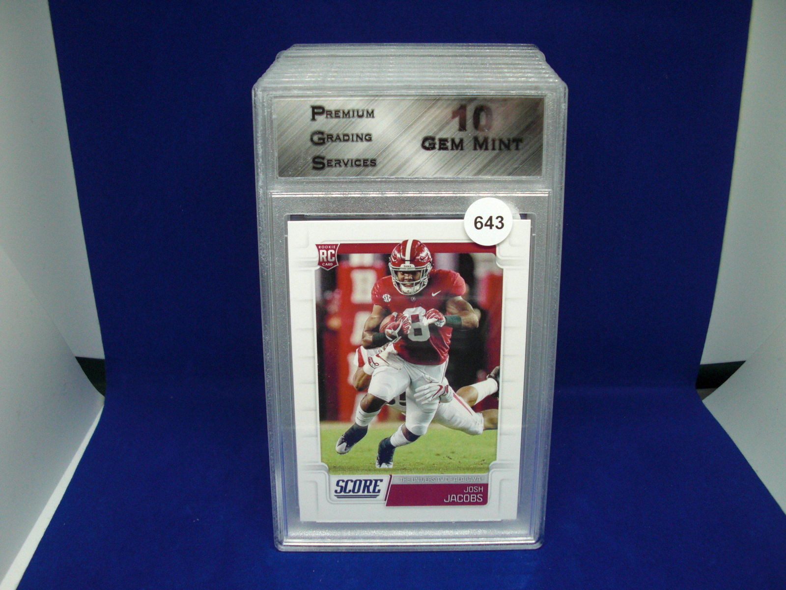 PGS graded gem 10 josh jacobs rookie (1 of 1)