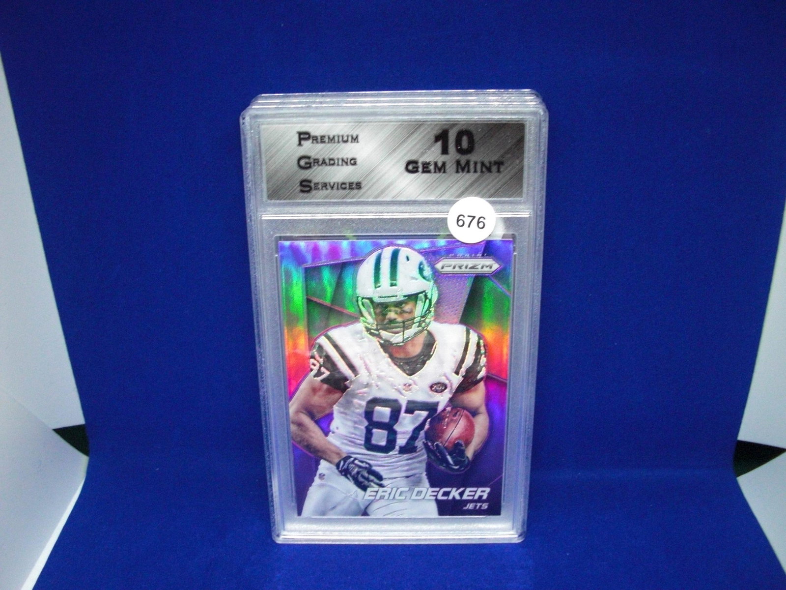 PGS graded 10 eric deck purple prizm: premium grading services platinum label