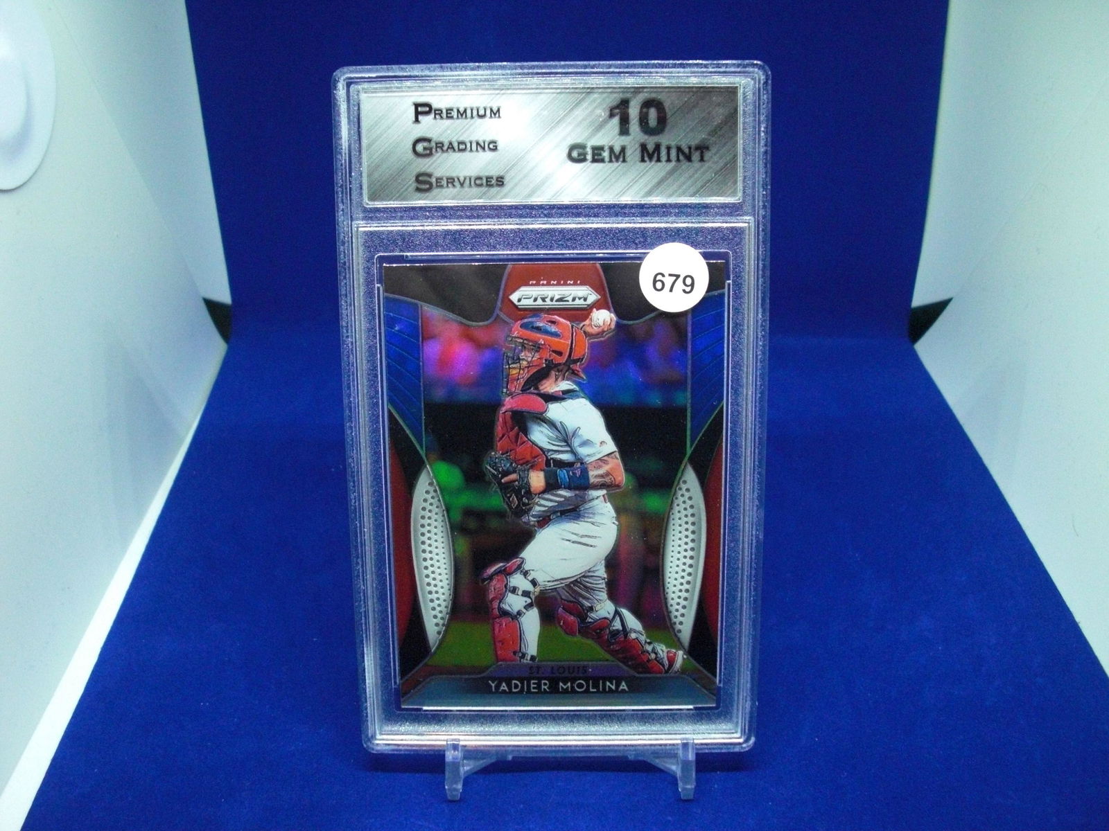 PGS graded gem 10 yadier molina rwb prizm (1 of 1)