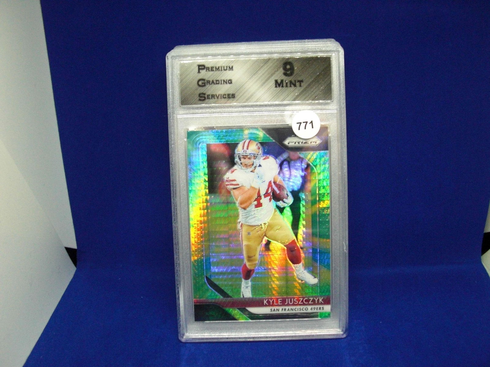 PGS graded 9 kyle juszczyk green prizm (1 of 1)