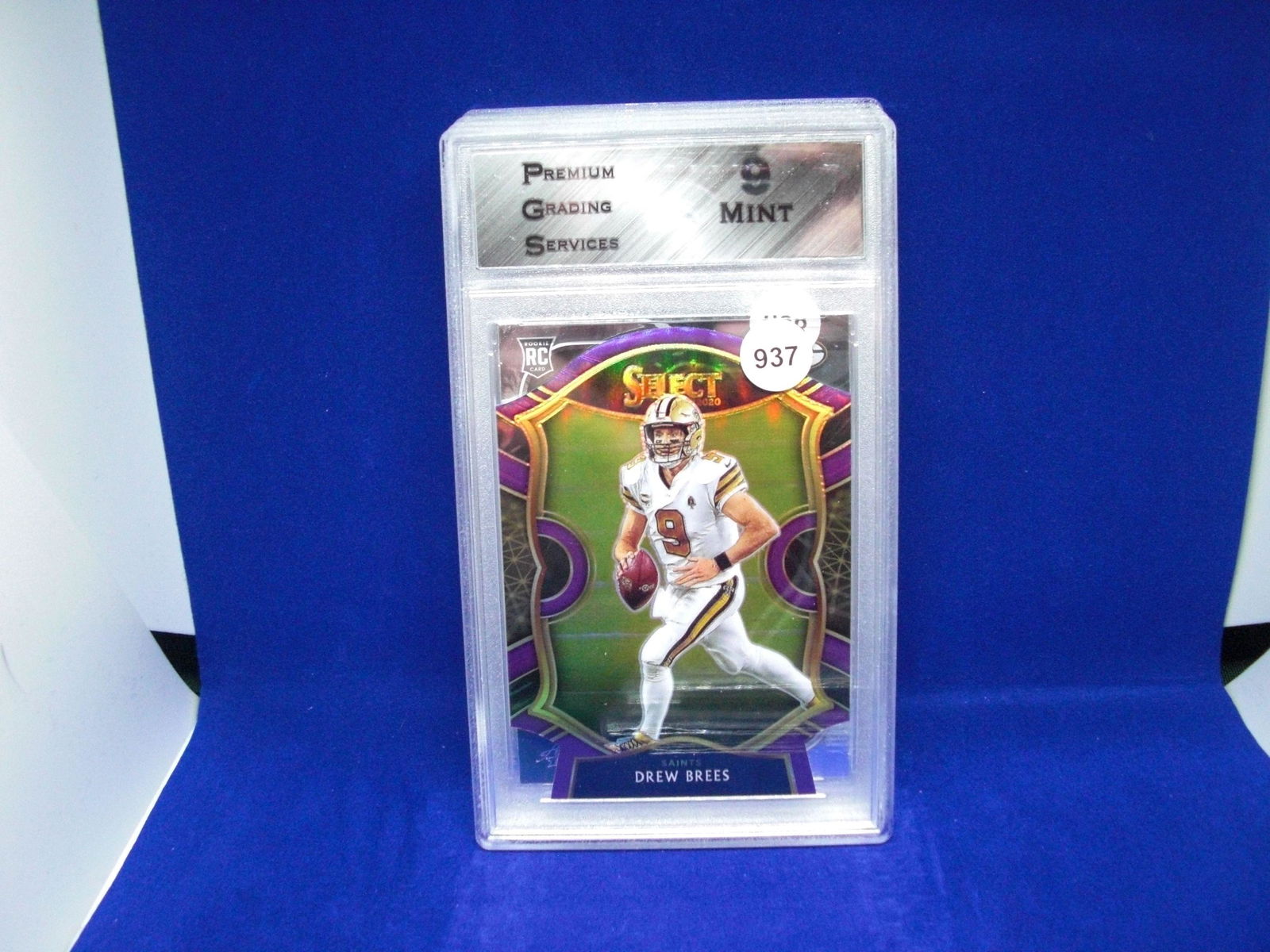 PGS 9 Mint Drew Brees purple select Diecut (1 of 1)
