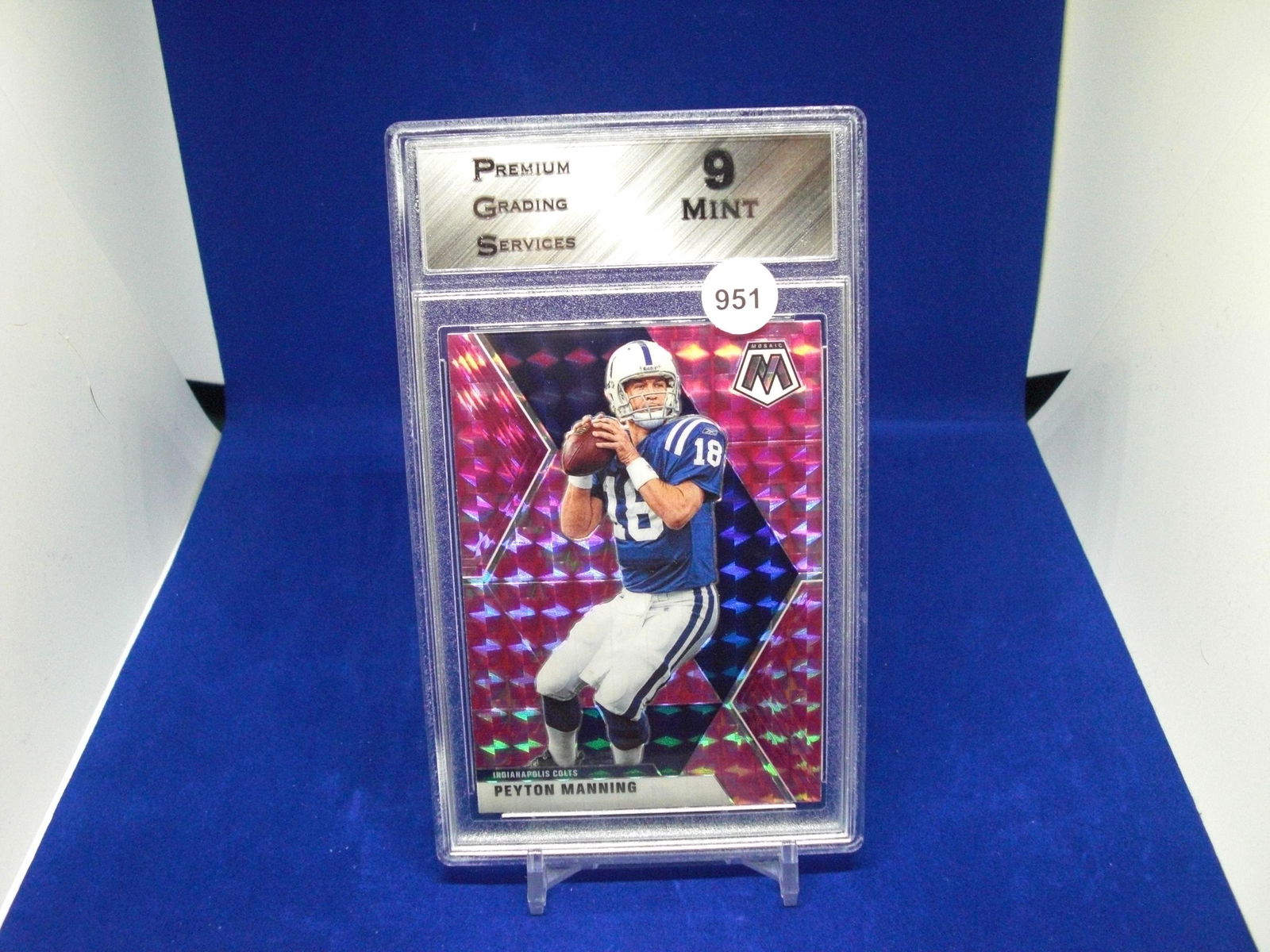 PGS 9 Mint Peyton Manning pink mosaic (1 of 1)