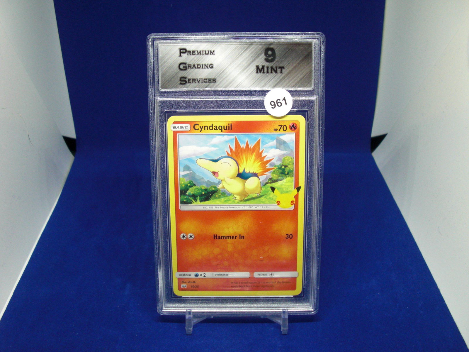 PGS 9 Mint cyndaquill celebrations pokemon (1 of 1)