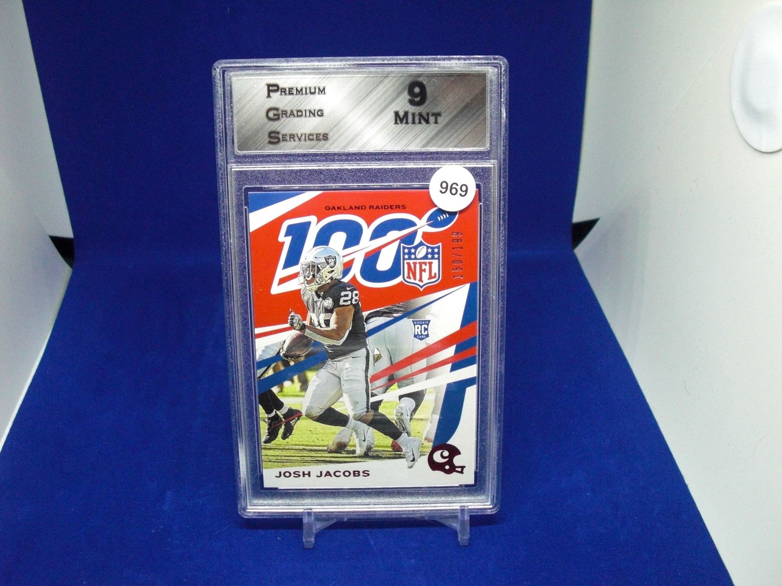 PGS 9 Mint Josh Jacobs short print 150/199 (1 of 1)