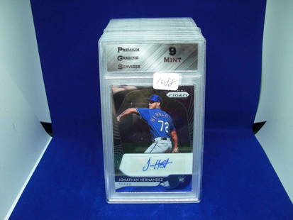 PGS 9 Mint Jonathan Hernandez rookie auto: premium grading services platinum label