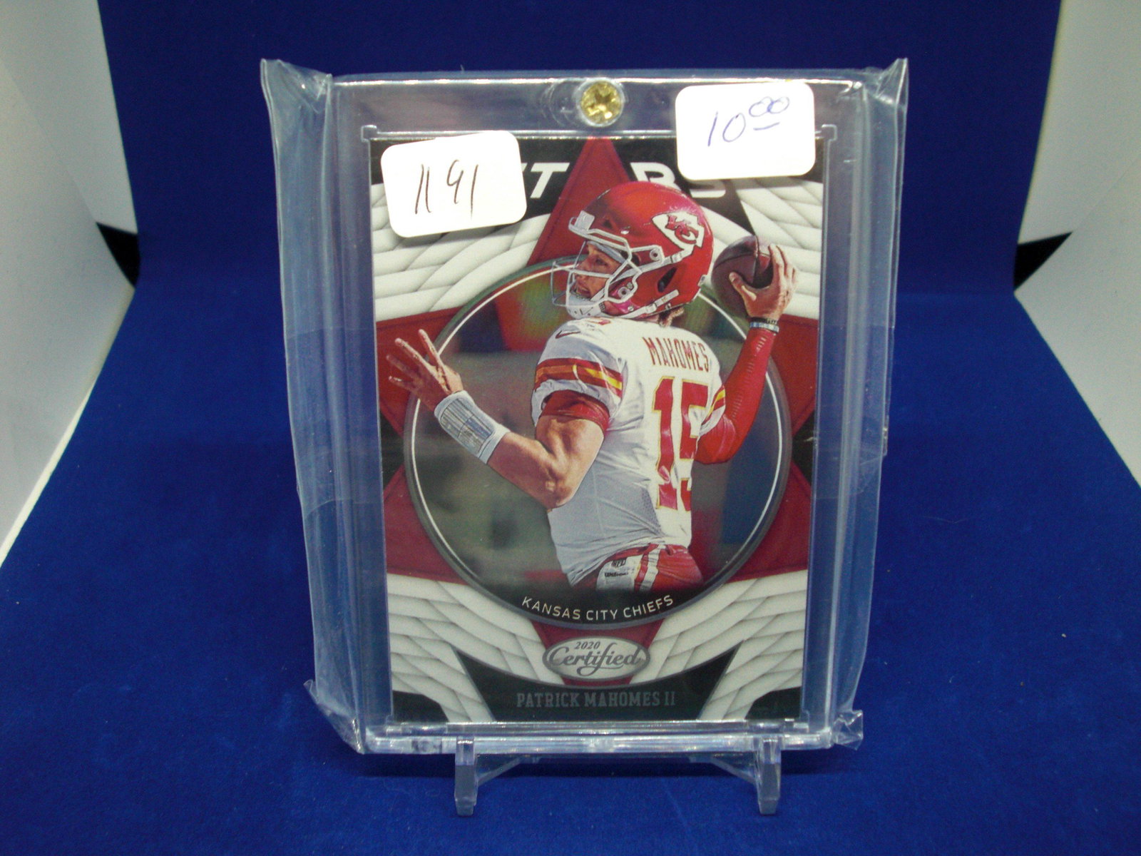 Patrick Mahomes II Certified stars: in screw down holder